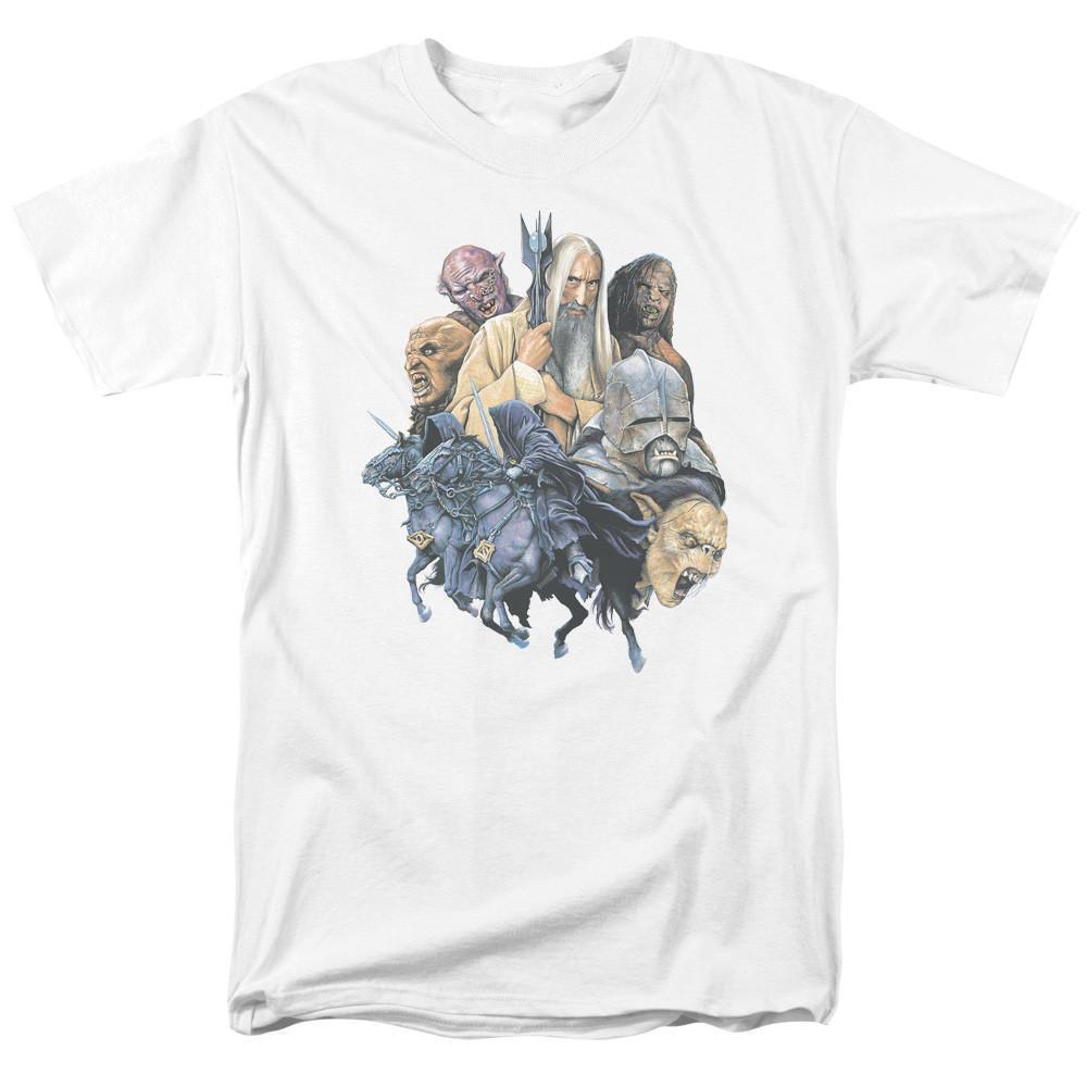 Lord Of The Rings Collage Of Evil Adult 181 T Shirt White